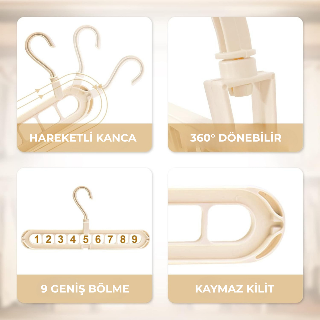 9 Bölmeli Sihirli  Askı