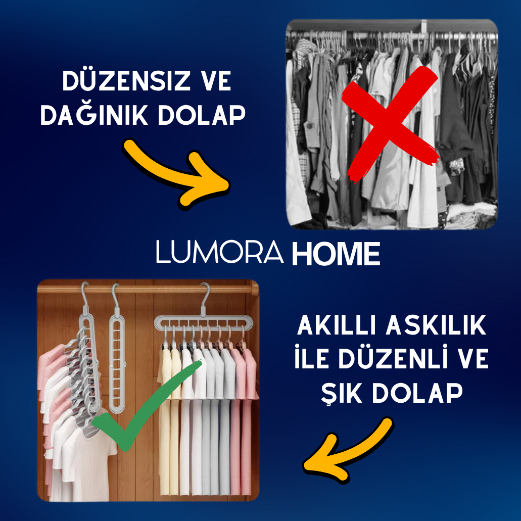 9 Bölmeli Sihirli  Askı